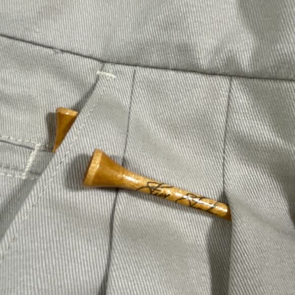 VTG‎ Steve Stricker Golf Pant Men 38x32 Beige Tee Pocket Chino Straight Pleated - Picture 10 of 16